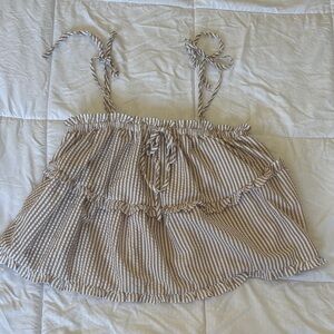 Striped Tan Camisole Top